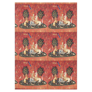 NAPPE FLEURS D'IMAGINAIRES UNICORNES ET GOTHIQUES, MOTIF
