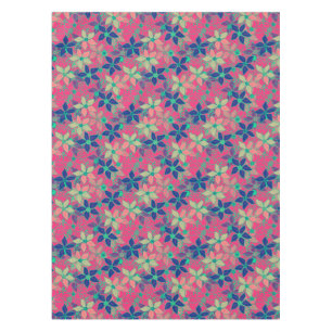 Nappe Fleurs florales invisibles motif rouge d'été brill