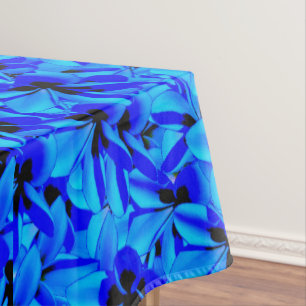 Nappe Fleurs Frangipani Bleues,