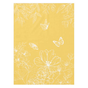 Nappe Fleurs Jaunes Motif, Floral, Minimaliste
