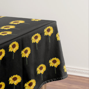 Nappe Fleurs jaunes sur le noir