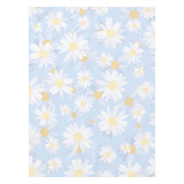 Nappe Fleurs marguerites Bleues Classiques (Devant)