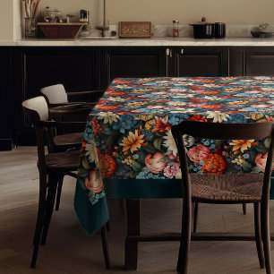 Nappe Fleurs sauvages et papillons colorés Boho modernes