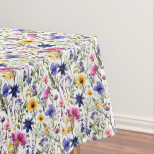 Nappe Fleurs sauvages Floral Rose Violet