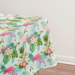 Nappe Fleurs tropicales vintages et oiseaux