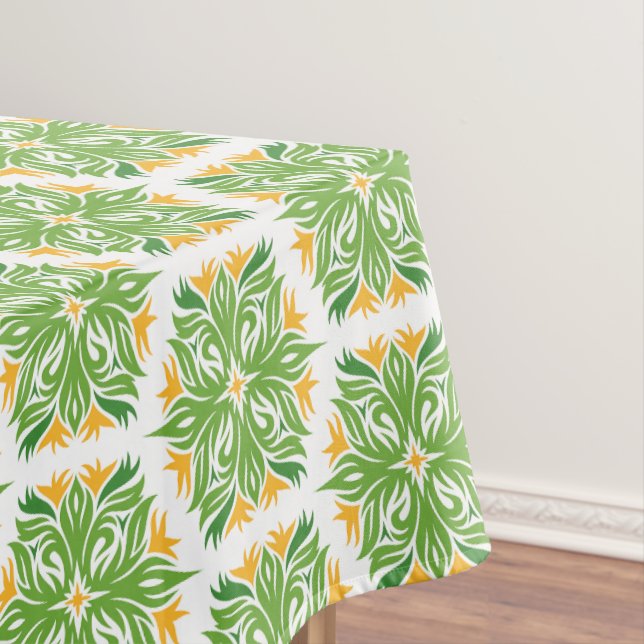 Nappe Fleurs Vertes, Motif De Fleurs, Motif Floral (In Situ)