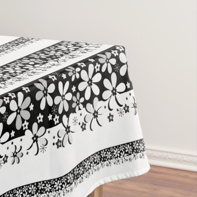Nappe Floral noir et blanc (In Situ)