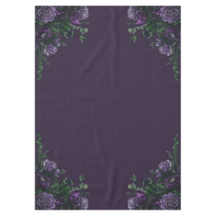 Nappe Floral pourpre foncé Élégant mariage gothique