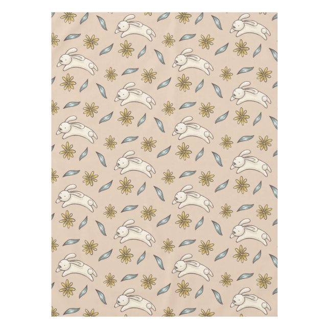 Nappe florale élégante de Pâques | de motif de (Devant)