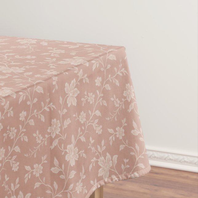 Nappe Florales de crème vintage - Élégant romantique (In Situ)
