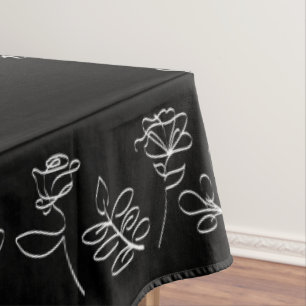 Nappe Flore moderne minimaliste noir blanc
