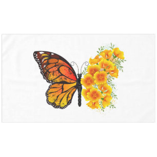 Nappe Flower Butterfly with Yellow California Poppy