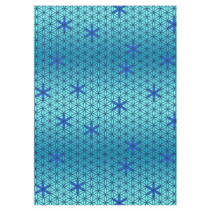 Nappe Flower Of Life - timbre sans couture motif - cyan