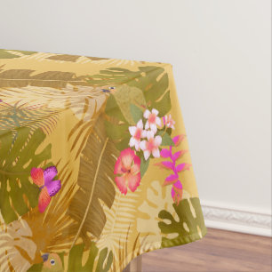 Nappe Foliage tropical Jardin moutarde