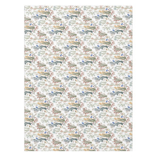 Nappe Folk Art Meadow & Blue Bird dans les tons terre