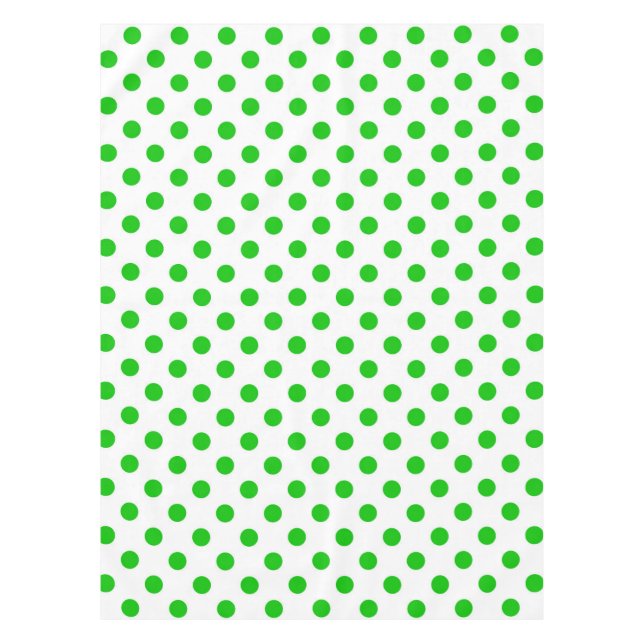 Nappe Fond blanc pois verts (Devant)