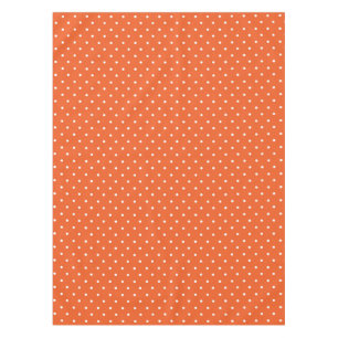 Nappe Fond orange vif à pois sans couture