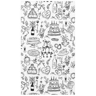 Nappe fontaine de champagne mariage dessinée à la main