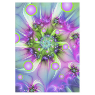 Nappe Formes arrondies de spirale colorées Art fractal A