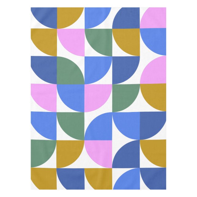Nappe Formes géométriques modernes et colorées Bleu pour (Devant)