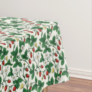 Nappe Fraises sauvages rouge/jaune/vert/blanc cassé