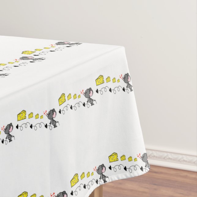 Nappe Fromage blanc Souris Coeurs Jaune (In Situ)
