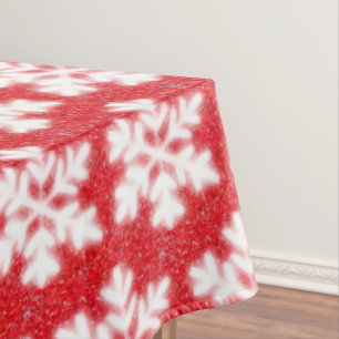 Nappe Frosty red North Pole snowflakes sparklinw