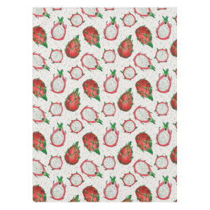 Nappe Fruit de dragon rouge sur blanc