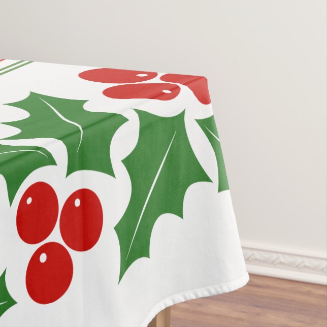 Nappe Fruit et rouge, rayures vertes Noël (In Situ)