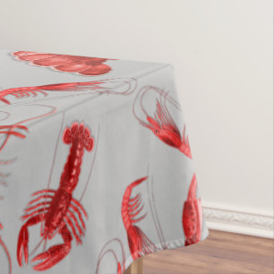 Nappe Fruits de mer Rustique Motif clair Gris Crawfish H