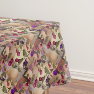 Nappe Fruits, patchwork, baies, poire, cerise, prune