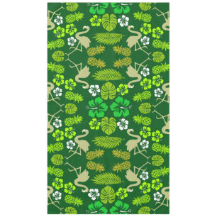 Nappe Fruits tropicaux floraux verts