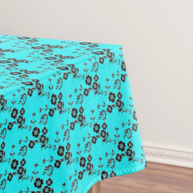 Nappe FS Style 1 Robins Oeuf Bleu-Argent-52x70 TABLECLOT (In Situ)