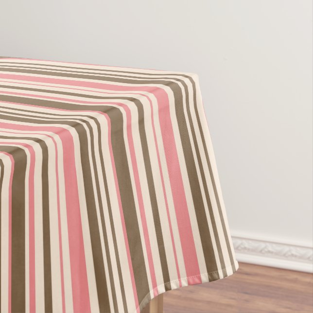 Nappe Fun brun rose rayé (In Situ)