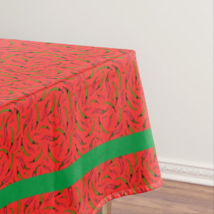 Nappe Funky Red et Green Chilies Restaurant mexicain