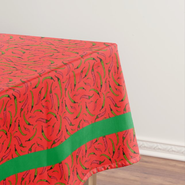 Nappe Funky Red et Green Chilies Restaurant mexicain (In Situ)