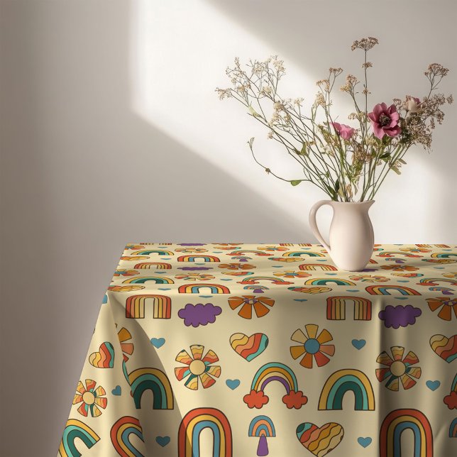 Nappe Funky Swirl Tablecloth Groovy 70s Dining Decor (Funky Swirl Tablecloth Groovy 70s Dining Decor)