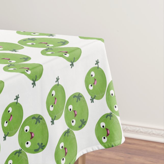 Nappe Funny Brussels sprouts légumes caricature (In Situ)