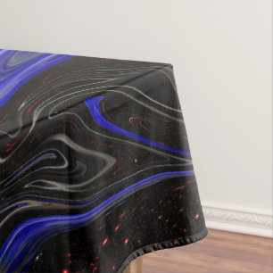 Nappe "Galactic Swirl : Le marbre de l'espace bleu et no
