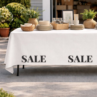 Nappe Garage Sale Tablecloth Sale Display Decor