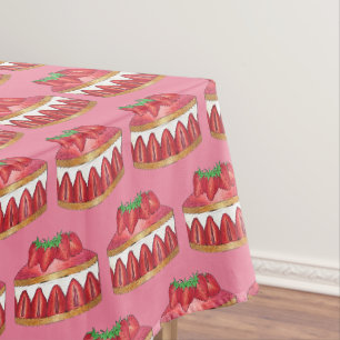 Nappe Gâteau Fraisier Fraise Rose Chef Pâtissier Françai