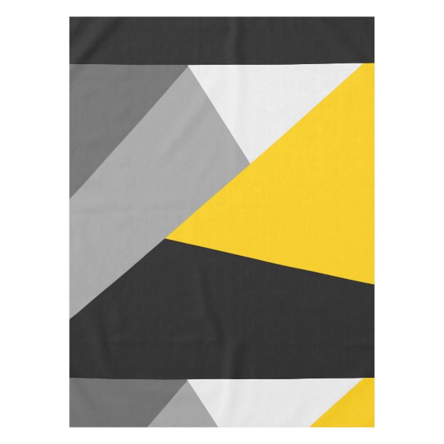 Nappe Geo jaune et noir gris moderne simple (Devant)