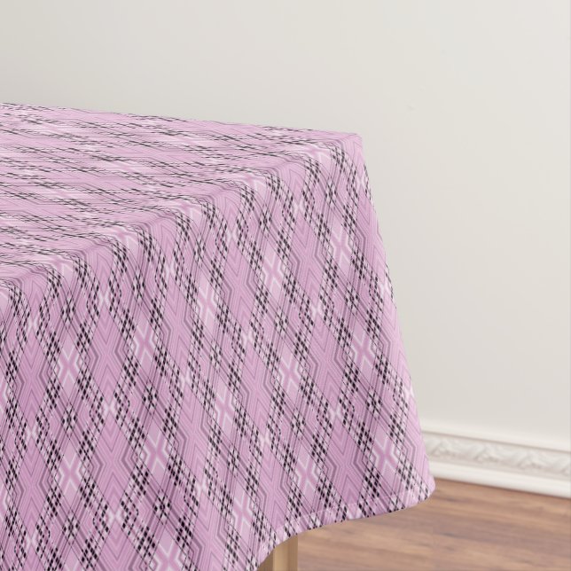 Nappe Geometric pattern retro pink diamonds (In Situ)