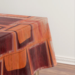 Nappe Géométrique rouge et orange