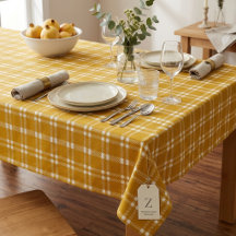 Gingham à carreaux jaune moutarde cosy