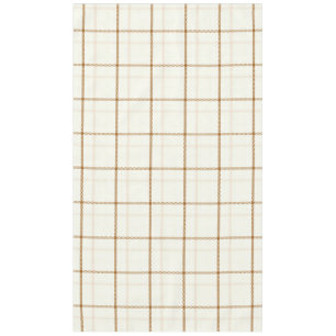 Nappe Gingham carreaux neutre marron ivoire couleur past