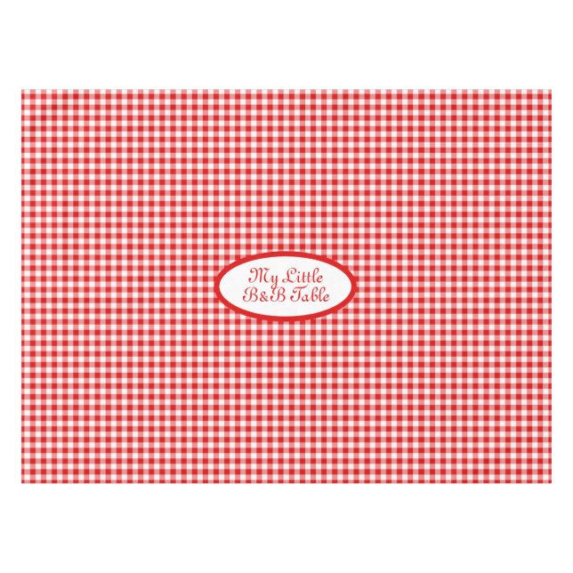 Nappe Gingham Vichy rouge pour Entreprises, Chambres d'h (Devant (Horizontal))