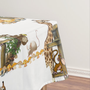 Nappe Giraffe de singe de Lion blanc Lion blanc