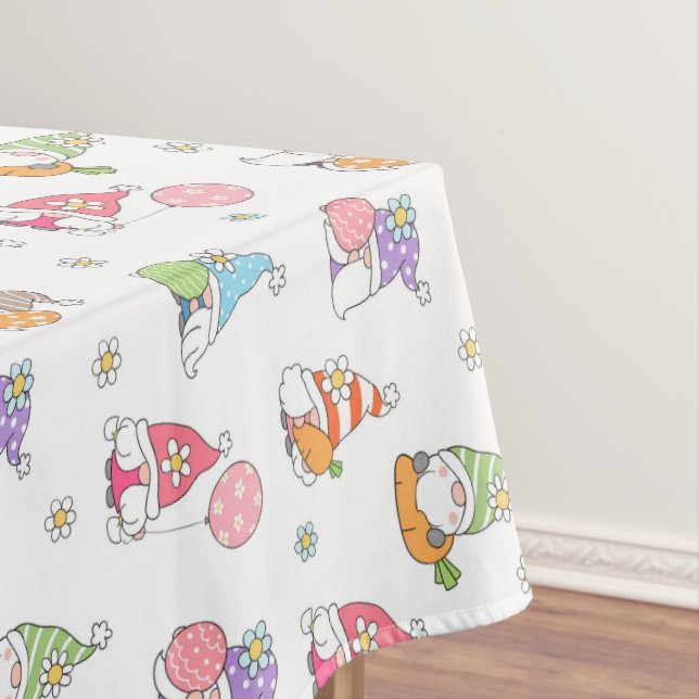 Nappe Gnomes de Pâques mignonnes Fille Fleurs de printem (In Situ)