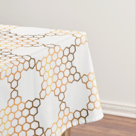 Nappe Golden Jewish Star Honeycomb sur Blanc, grand